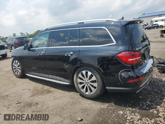 2019 Mercedes-Benz GLS 450 with VIN 4JGDF6EE2KB225563, listed as a Copart auction lot 62349115 with 44,049 mi miles and Salvage title. Bid and sale history available at DreamBid. Image 2.