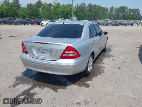 2002 Mercedes-Benz C with VIN WDBRF61J92E004472, listed as a IAAI auction lot 42144326 with 125,847 mi miles. Bid and sale history available at carsss.com. Image 4.