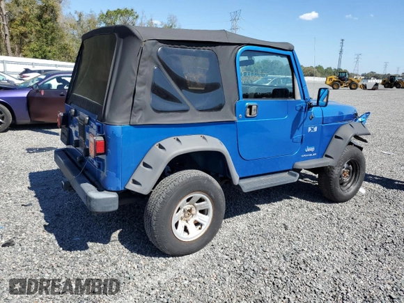 2003 Jeep Wrangler X with VIN 1J4FA39S03P317828, listed as a Copart auction lot 47012595 with 164,965 mi miles and Salvage Title. Bid and sale history available at carsss.com. Image 3.