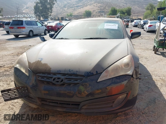 2010 Hyundai Genesis Coupe with VIN KMHHT6KD5AU041923, listed as a IAAI auction lot 42662661 with 154,270 mi miles and . Bid and sale history available at DreamBid. Image 6.