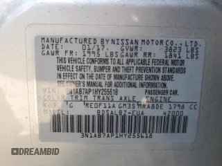 2017 Nissan Sentra SR z VIN 3N1AB7AP1HY255618, wystawiony jako Copart lot #50246455 z przebiegiem 76 594 mil mil oraz Szkoda całkowita • Salvage title. Historia ofert i sprzedaży dostępna na DreamBid. Obrazek 12.