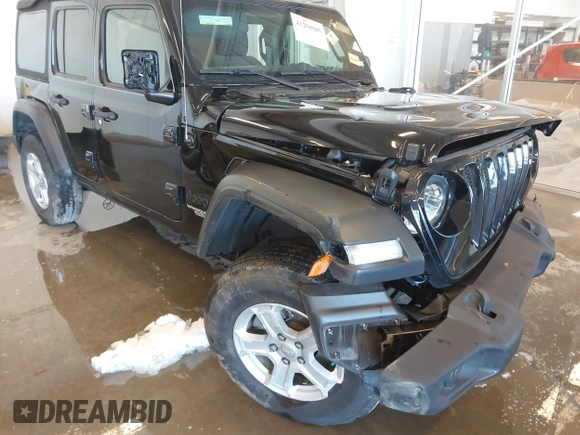 2021 Jeep Wrangler Unlimited Sport S z VIN 1C4HJXDG5MW744101, wystawiony jako IAAI lot #41258885 z przebiegiem Nie podano mil oraz . Historia ofert i sprzedaży dostępna na DreamBid. Obrazek 11.