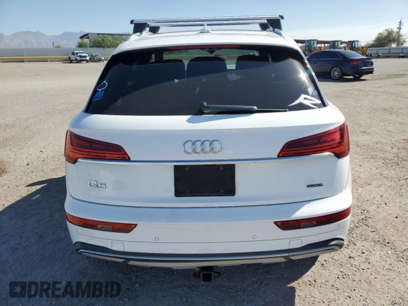 2021 Audi Q5 Premium Plus with VIN WA1BAAFY3M2021843, listed as a Copart auction lot 61691355 with Not provided miles and Salvage title. Bid and sale history available at DreamBid. Image 6.