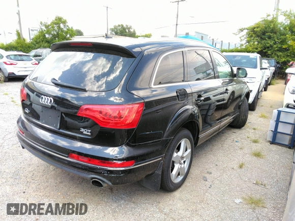2014 Audi Q7 Premium Plus with VIN WA1LGBFE8ED016688, listed as a IAAI auction lot 42717215 with 61,517 mi miles and . Bid and sale history available at DreamBid. Image 4.