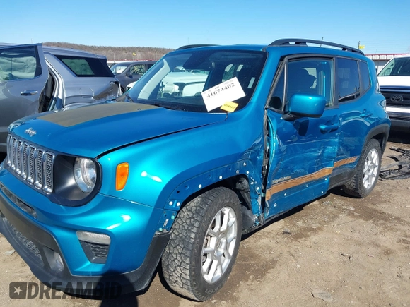 2020 Jeep Renegade Altitude with VIN ZACNJABB0LPL85188, listed as a IAAI auction lot 41674402 with 86,022 mi miles and . Bid and sale history available at DreamBid. Image 6.