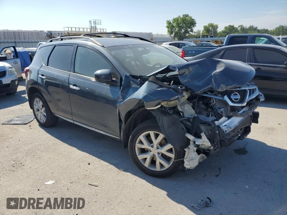 2013 Nissan Murano SV with VIN JN8AZ1MW9DW310041, listed as a Copart auction lot 65663454 with 204,971 mi miles and Salvage Title. Bid and sale history available at carsss.com. Image 4.