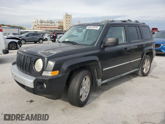 2010 Jeep Patriot Limited with VIN 1J4NF4GB9AD608493, listed as a Copart auction lot 83412974 with 139,011 mi miles and Clean Title. Bid and sale history available at DreamBid. Image 1.