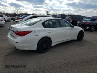 2017 Infiniti Q50 Red Sport 400 with VIN JN1FV7AR9HM870161, listed as a Copart auction lot 84621624 with 68,890 mi miles and Salvage title. Bid and sale history available at DreamBid. Image 3.