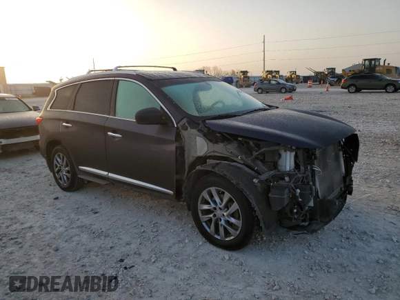 2015 Infiniti QX60 with VIN 5N1AL0MM7FC505044, listed as a Copart auction lot 50347925 with 82,514 mi miles and Salvage title. Bid and sale history available at DreamBid. Image 4.