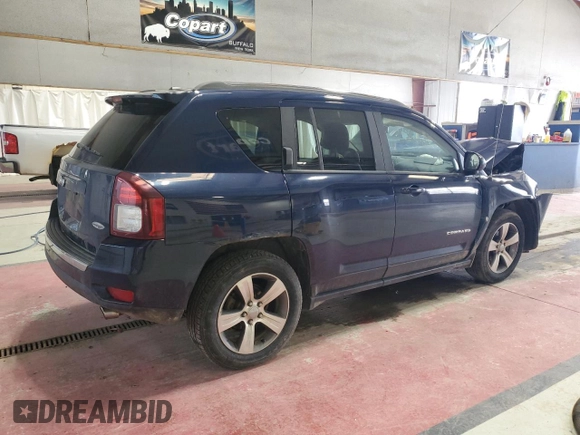 2016 Jeep Compass High Altitude Edition with VIN 1C4NJDEB7GD730026, listed as a Copart auction lot 53608505 with 67,386 mi miles and Salvage Title. Bid and sale history available at carsss.com. Image 3.