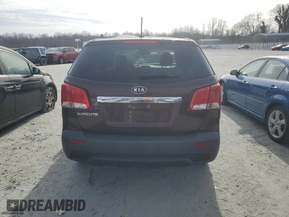 2012 Kia Sorento LX with VIN 5XYKT4A15CG254929, listed as a Copart auction lot 45902405 with 95,579 mi miles and Salvage Title. Bid and sale history available at DreamBid. Image 6.