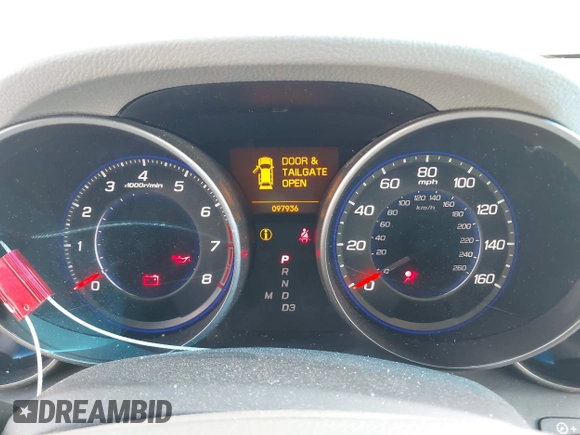 2007 Acura MDX with VIN 2HNYD28287H500383, listed as a IAAI auction lot 41443014 with 97,936 mi miles. Bid and sale history available at carsss.com. Image 7.