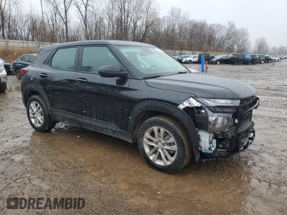 2021 Chevrolet TrailBlazer LS with VIN KL79MMS20MB126917, listed as a Copart auction lot 49863315 with 56,945 mi miles and Salvage Title. Bid and sale history available at carsss.com. Image 4.