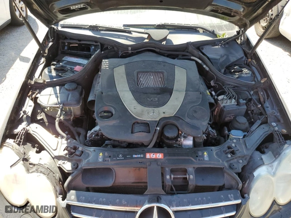 2008 Mercedes-Benz CLK-Class 5.5L with VIN WDBTJ72H88F235405, listed as a Copart auction lot 76230174 with 0 mi miles and Salvage Title. Bid and sale history available at carsss.com. Image 11.
