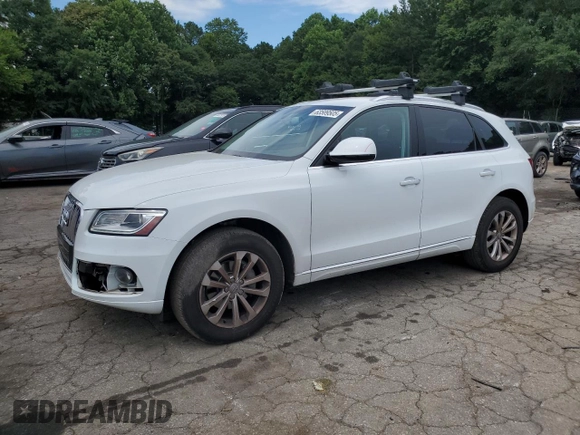 2015 Audi Q5 Premium with VIN WA1CFAFP4FA107118, listed as a Copart auction lot 63589505 with 66,139 mi miles and Salvage title. Bid and sale history available at DreamBid. Image 1.