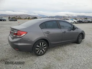 2015 Honda Civic Sedan EX-L with VIN 2HGFB2F9XFH528723, listed as a Copart auction lot 45241585 with 190,630 mi miles and Salvage Title. Bid and sale history available at carsss.com. Image 3.