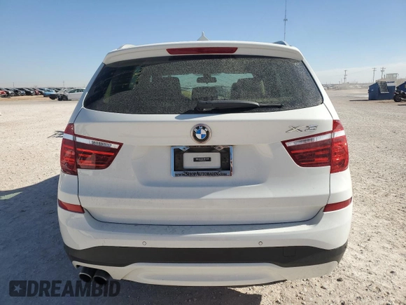 2016 BMW X3 sDrive28i with VIN 5UXWZ7C52G0T43353, listed as a Copart auction lot 88943345 with 98,696 mi miles and Salvage Title. Bid and sale history available at DreamBid. Image 6.