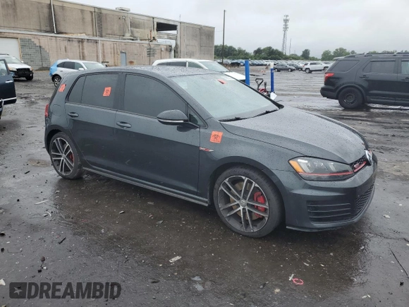 2017 Volkswagen Golf GTI S with VIN 3VW447AU1HM055885, listed as a Copart auction lot 66613024 with 54,028 mi miles and Salvage Title. Bid and sale history available at carsss.com. Image 4.