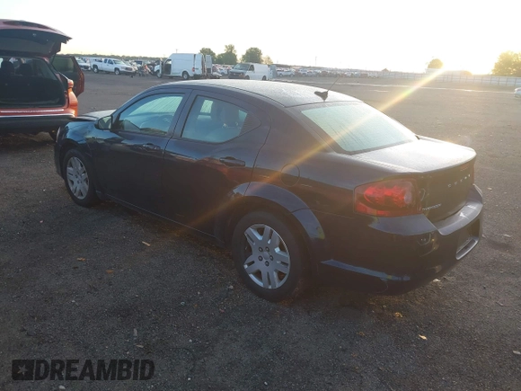 2014 Dodge Avenger SE with VIN 1C3CDZAB2EN108754, listed as a IAAI auction lot 42084617 with 144,074 mi miles. Bid and sale history available at carsss.com. Image 3.