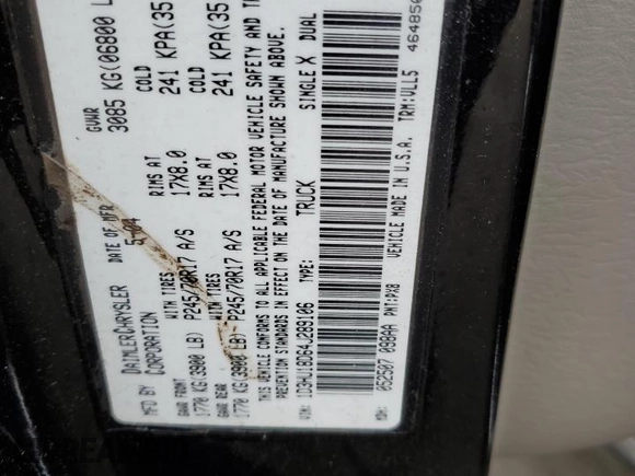 2004 Dodge 1500 ST with VIN 1D3HU18D64J289106, listed as a Copart auction lot 57900114 with 167,123 mi miles and Salvage Title. Bid and sale history available at carsss.com. Image 12.