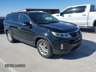 2015 Kia Sorento LX with VIN 5XYKTDA60FG607237, listed as a IAAI auction lot 41690678 with 114,380 mi miles. Bid and sale history available at carsss.com. Image 1.