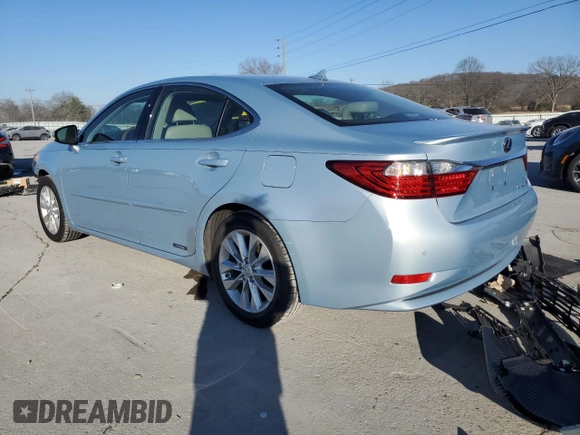 2013 Lexus ES 300h with VIN JTHBW1GG7D2021551, listed as a Copart auction lot 88787585 with 139,532 mi miles and Salvage Title. Bid and sale history available at DreamBid. Image 2.
