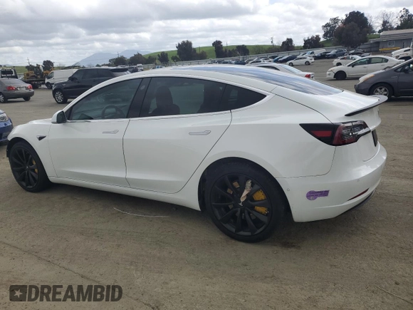 2019 Tesla Model 3 Mid Range with VIN 5YJ3E1EA8KF412886, listed as a Copart auction lot 50824565 with 54,803 mi miles and Salvage Title. Bid and sale history available at carsss.com. Image 2.