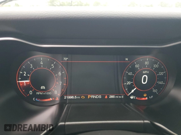2022 Ford Mustang EcoBoost with VIN 1FA6P8TH9N5150100, listed as a Copart auction lot 55800095 with 21,996 mi miles and Salvage Title. Bid and sale history available at DreamBid. Image 9.