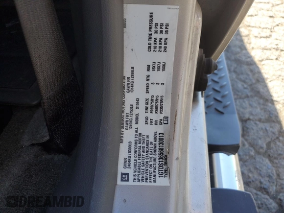2006 GMC Canyon SLE2 with VIN 1GTDS136568130013, listed as a Copart auction lot 74765494 with 193,125 mi miles and Salvage Title. Bid and sale history available at carsss.com. Image 12.