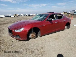 2016 Maserati Ghibli with VIN ZAM57XSA5G1164151, listed as a Copart auction lot 63620333 with 0 mi miles. Bid and sale history available at carsss.com. Image 1.