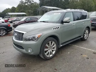 2011 Infiniti QX56 7-passenger with VIN JN8AZ2NE8B9006786, listed as a Copart auction lot 81556984 with 164,074 mi miles and Non Repairable. Bid and sale history available at carsss.com. Image 1.