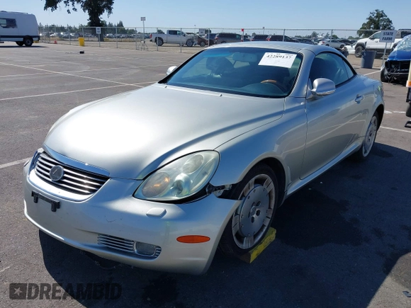 2002 Lexus SC 430 с VIN JTHFN48Y820024027, выставлен на аукционе IAAI как лот 42289137 с пробегом 146 635 миль миль и . История ставок и продаж доступна на DreamBid. Изображение 2.