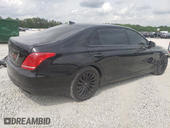 2017 Genesis G90 Premium z VIN KMHG34JA4HU028002, wystawiony jako Copart lot #54210265 z przebiegiem 161 194 mil mil oraz Szkody całkowita. Historia ofert i sprzedaży dostępna na DreamBid. Obrazek 3.