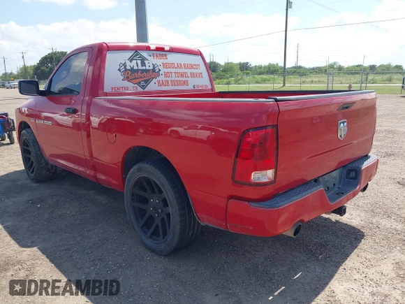 2012 Ram 1500 Express with VIN 3C6JD6AT0CG201070, listed as a IAAI auction lot 42699388 with 142,966 mi miles and . Bid and sale history available at DreamBid. Image 3.
