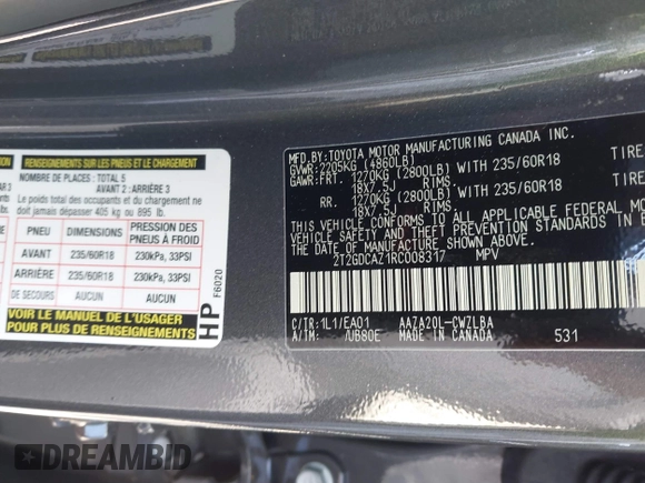 2024 Lexus NX with VIN 2T2GDCAZ1RC008317, listed as a IAAI auction lot 41712862 with 27,041 mi miles. Bid and sale history available at carsss.com. Image 9.