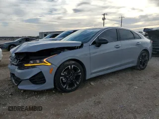 2021 Kia K5 GT-Line with VIN 5XXG64J28MG025348, listed as a Copart auction lot 43313845 with 50,214 mi miles and Salvage Title. Bid and sale history available at carsss.com. Image 1.