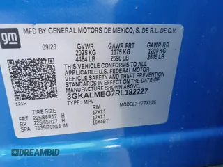 2024 GMC Terrain SLE z VIN 3GKALMEG7RL182227, wystawiony jako IAAI lot #41833262 z przebiegiem 13 275 mil mil oraz . Historia ofert i sprzedaży dostępna na DreamBid. Obrazek 9.
