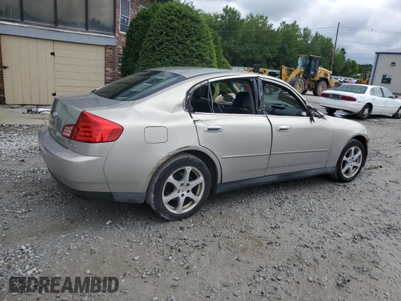2004 Infiniti G35 w/Leather with VIN JNKCV51F24M716832, listed as a Copart auction lot 66197834 with 135,180 mi miles and Clean Title. Bid and sale history available at DreamBid. Image 3.
