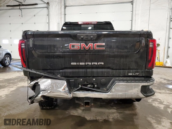 2024 GMC Sierra 2500HD SLT with VIN 1GT49NEY3RF250443, listed as a Copart auction lot 46684495 with 27,992 mi miles and Salvage title. Bid and sale history available at DreamBid. Image 6.