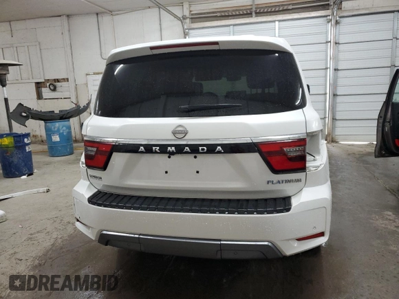 2021 Nissan Armada Platinum with VIN JN8AY2CC7M9148294, listed as a Copart auction lot 70043814 with 48,105 mi miles and Salvage Title. Bid and sale history available at carsss.com. Image 6.