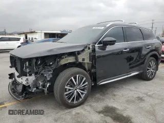 2025 Infiniti QX60 Sensory with VIN 5N1AL1GS1SC341879, listed as a Copart auction lot 56068155 with 2,368 mi miles and Salvage title. Bid and sale history available at DreamBid. Image 1.