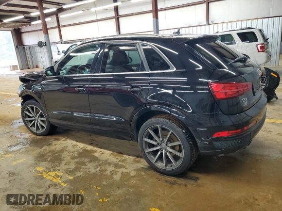 2018 Audi Q3 Premium Plus with VIN WA1JCCFS5JR018975, listed as a Copart auction lot 56663215 with 86,672 mi miles and Salvage title. Bid and sale history available at DreamBid. Image 2.