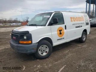 2008 GMC Savana Cargo Van with VIN 1GTGG25C081143819, listed as a Copart auction lot 50505345 with 306,409 mi miles and Clean Title. Bid and sale history available at carsss.com. Image 1.