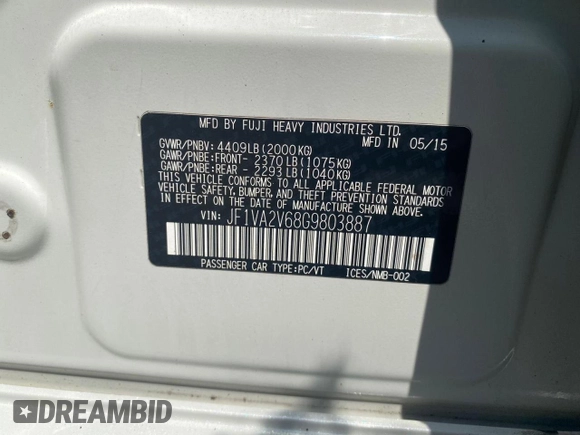 2016 Subaru WRX STI with VIN JF1VA2V68G9803887, listed as a Copart auction lot 65673235 with 122,443 mi miles and Clean title. Bid and sale history available at DreamBid. Image 10.