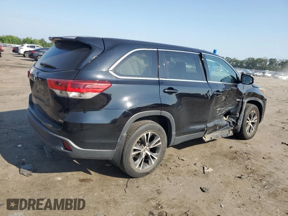 2019 Toyota Highlander LE with VIN 5TDBZRFH3KS963555, listed as a Copart auction lot 62294815 with 64,965 mi miles and Salvage title. Bid and sale history available at DreamBid. Image 3.