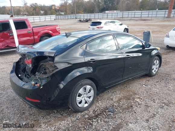 2016 Hyundai Elantra SE with VIN 5NPDH4AE3GH692568, listed as a IAAI auction lot 41110580 with 35,103 mi miles. Bid and sale history available at carsss.com. Image 4.