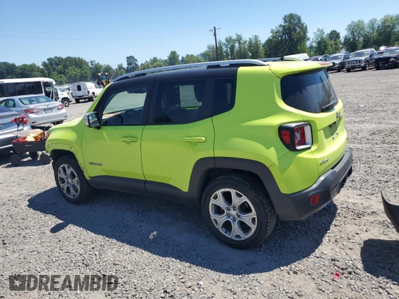 2017 Jeep Renegade Limited with VIN ZACCJBDB1HPF60648, listed as a Copart auction lot 59906885 with 128,477 mi miles and Salvage title. Bid and sale history available at DreamBid. Image 2.