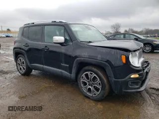 2015 Jeep Renegade Limited with VIN ZACCJADT1FPB46446, listed as a Copart auction lot 52746485 with 93,378 mi miles and Salvage Title. Bid and sale history available at DreamBid. Image 4.
