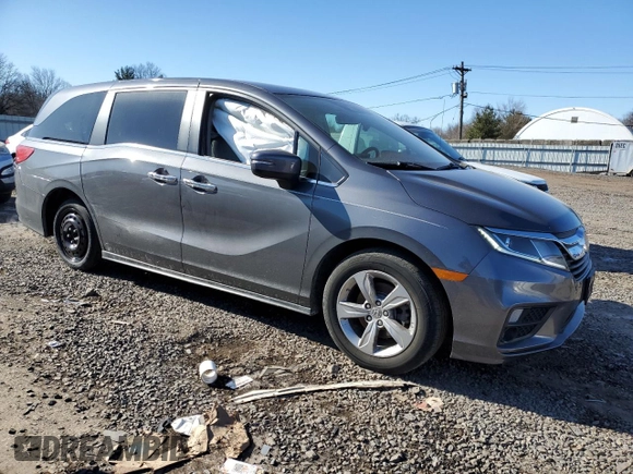 2019 Honda Odyssey EX-L with VIN 5FNRL6H74KB073086, listed as a Copart auction lot 46081795 with 61,323 mi miles and Salvage Title. Bid and sale history available at carsss.com. Image 4.