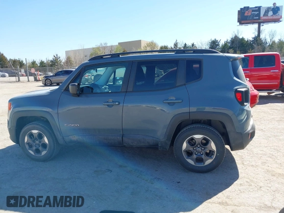 2017 Jeep Renegade Sport with VIN ZACCJBAB9HPG19367, listed as a IAAI auction lot 41818793 with 77,652 mi miles and . Bid and sale history available at carsss.com. Image 14.